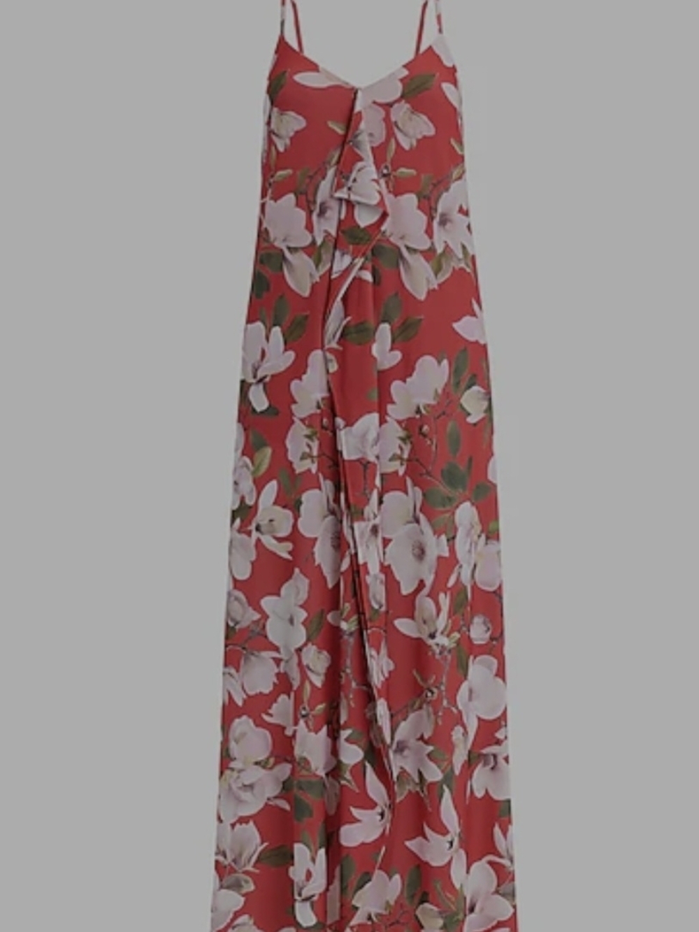 Express NWT Red Floral Maxi Dress with White Blossoms
